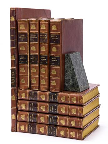 Cook, Captain James (1728-1779) A Complete Set of the Voyages in Eight Volumes.